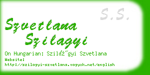 szvetlana szilagyi business card